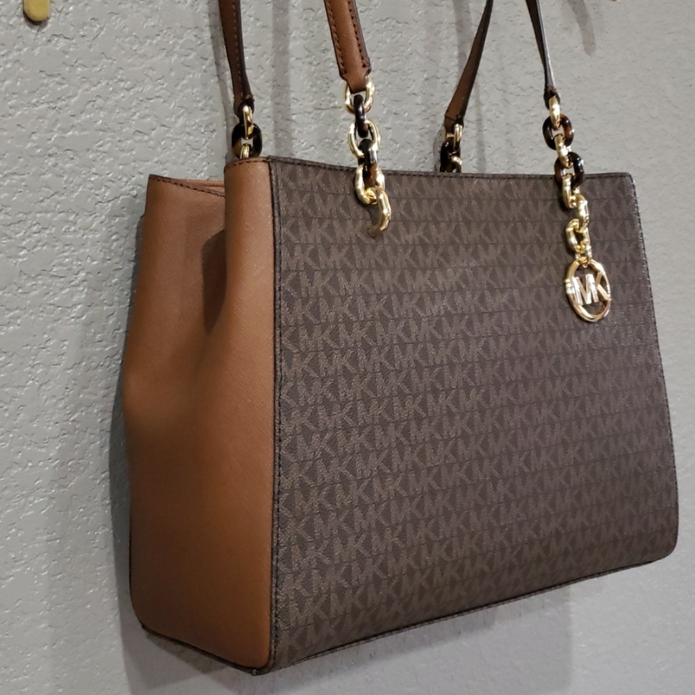 Michael Kors brown leather tote purse handbag New - Picture 6 of 6